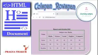 HTML table  rowspan and colspan attributes