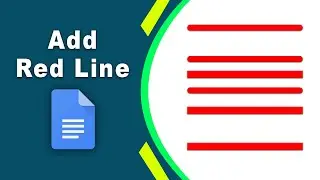 How to add a red line in google docs
