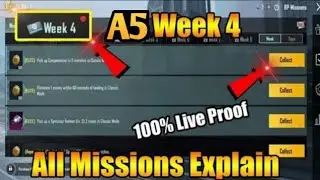 BGMI A5 Week 4 Missions Explain | Royale Pass Radiant Bloom Week 4 All Mission Explain