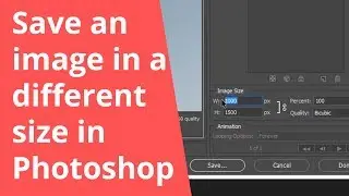 Save an image in a different size in Photoshop