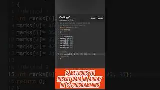 2 Methods to Insert Elements in Array in C-Program 