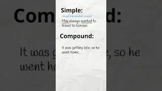 Simple, Compound Complex Sentences 