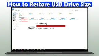 How to Fix USB Drive 32GB Becomes 414KB [SOLVED] Restore USB Drive Capacity