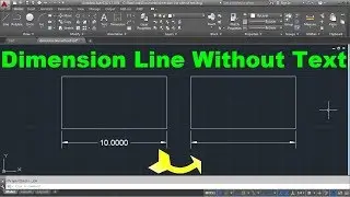 AutoCAD Dimension Line Without Text