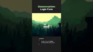 Glassmorphism Login Form🧑‍💻 #coding #programming #css #html #htmlcss #javascript #frontend #webdev