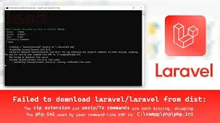FIX - Failed to download laravel/laravel from dist | The php.ini used by your command-line PHP