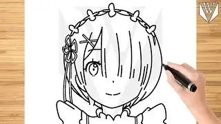 How to draw Rem Re Zero Step by step, Drawing Tutorial Trick Easy For Kids