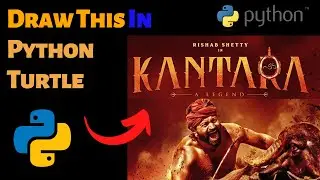 KANTARA Movie title drawing in python turtle | Learnonpy | Rishab Shetty |