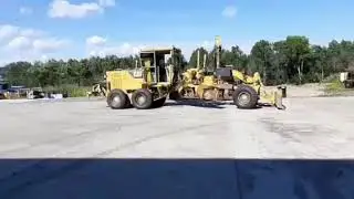 Заезд грейдера на трал.