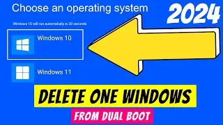 How to Delete Dual Boot in Windows 11, 10, 8, 7 || Remove One OS from Dual Boot ✅ Easy & Quick 2024