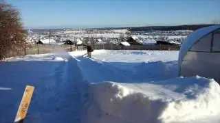 Горка из снега. Часть 2. A mound of snow.