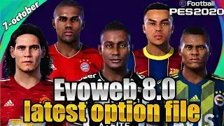 PES 2020 Latest Option File 2020/2021 EvoWeb Patch Version 8.0