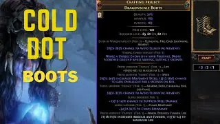 Path of Exile 3.21 Crucible - How to Craft End Game Boots for  my Cold Dot Occultist Build