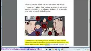 Naruto: The Sharingan, Explained.