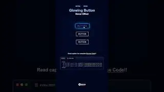 Glowing Button with CSS #css #webdesign #coding #programming #shorts