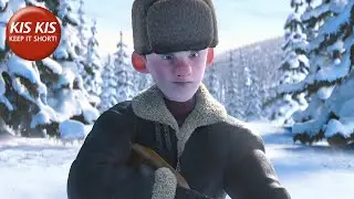 Hunter trapped against his prey in a frozen forest | Animated Short FIlm 