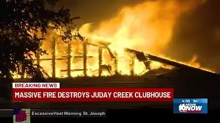 Massive fire destroys Juday Creek clubhouse