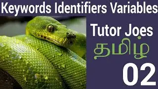 Keywords Identifiers and Variables in Python Tamil