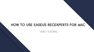 How to use EaseUS RecExperts for Mac