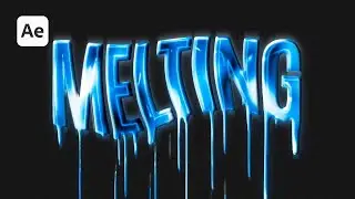 Melted Text Effect Tutorial | Dripping Text Animation in After Effects