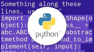Abstract methods in Python