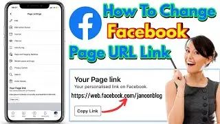 How To Change Facebook Page URL Link