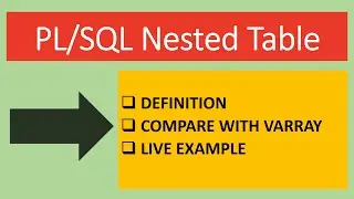 PL/SQL - Nested Table as Database Object