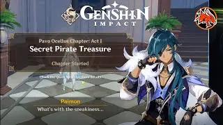 Genshin Impact Kaeya Secret Pirate Treasure | Side Quest