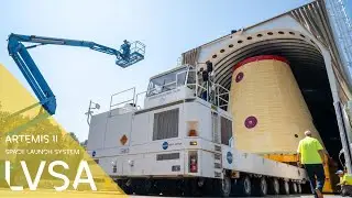 Watch Artemis II Rocket Adapter Make Its Way to NASA’s Pegasus Barge