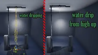 water drip from high up Unreal Engine