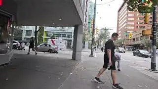 Vancouver Canada - Walking around Downtown (Cloudy Day) - September 2 2024