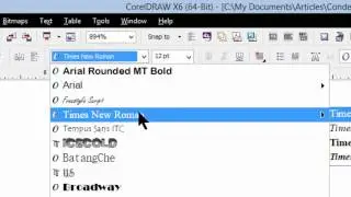 Corel Dye Sub Tips:  Changing the Default Text Style and Size in Corel