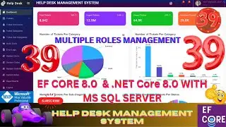 EP 39 Help Desk Management System EF Core NET Core ll .NET 8.0 Tickets, Users, Roles Management,🚀💥