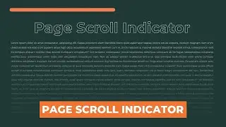 Page Scroll Indicator using HTML CSS and JavaScript