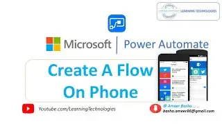 Microsoft Power Automate Tutorials || Module 15 :How to Create a Flow On Power Automate Mobile App