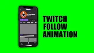 Twitch Follow Animation Style Phone For Your Videos - GREEN SCREEN