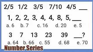 NUMBER SERIES: 2/5   1/2    3/5    7/10   4/5  _?   1  2  2  3  4  4 8  5_? Lumabas