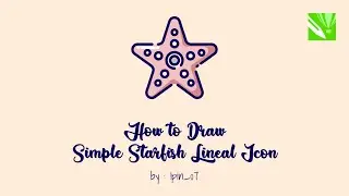 How to Draw Starfish Lineal Color Icon