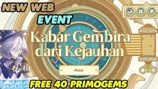 Event Web Kabar Gembira Dari Kejauhan [ Free 40 Primogems ] - Genshin Impact