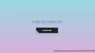 How to Add Hover Effect to a button in Html Using only Css - First Step to HTML - Ep :- 1