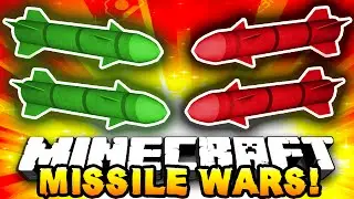 Minecraft RED VS GREEN MISSILE WARS! #3 (TNT Battle!) w/ The Pack