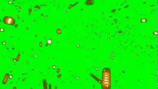 Gold Dust Particles Animation (green screen)