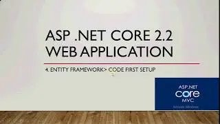 10. ASP .NET Core:  Code First Database Migrations