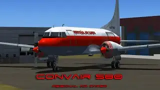 Landing the Convair 580 at Medows Field Bakersfield in FSX