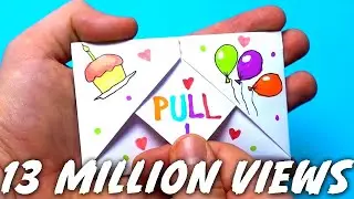 DIY Pull Tab Origami Envelope Card | Letter Folding Origami | birthday Card | Greeting Card |