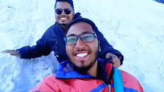 Ice-Sliding short enjoyable moment at Manali-India