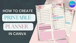 How To Create Printable Planner In Canva | Daily Planner | Designshop