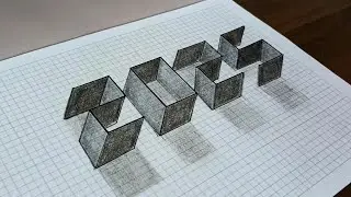 DRAW 2025 in 3D like a PRO /How to draw 2025 number 3d drawing on graph paper /2025 drawing on paper