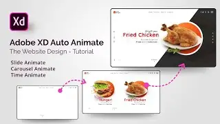 Adobe XD Auto Animate the Website Design - Tutorial