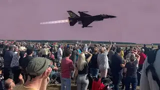 BELGIAN F16 SOLO DEMO FULL AFTERBURNER  - 4K